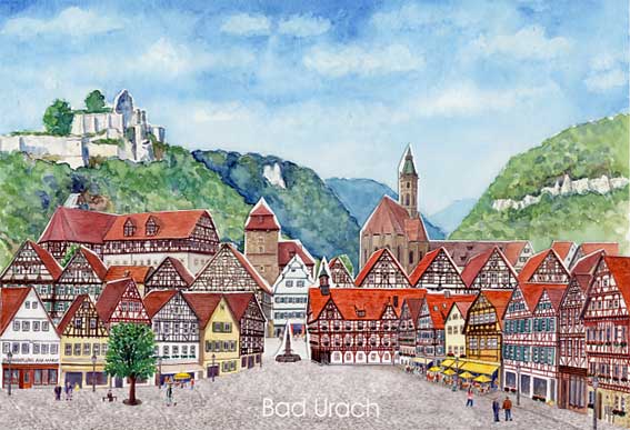 Bad Urach als Ebenenkarte
